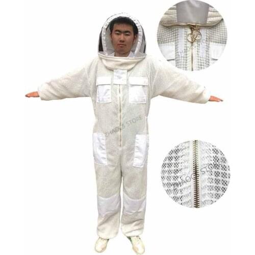 1 set beekeeping suit bee keeper professional clothing mosquito suit metal zipper bees breathable Anti beekeeping clothing