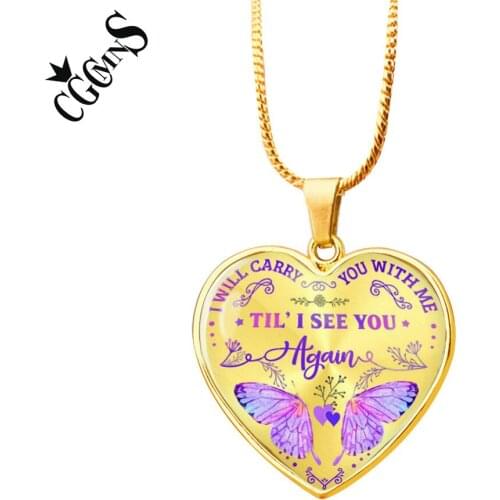 Beautiful LOVE Butterfly Necklace Letter Heart Shape Pendant Necklace With Stainless Steel Chain Birthday Jewelry Gift