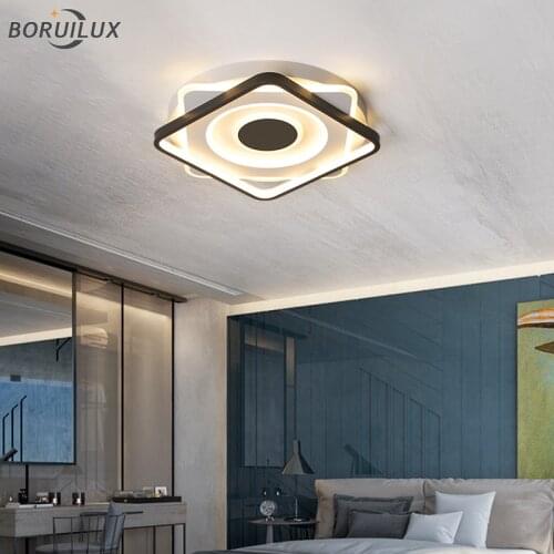 Square New Modern LED Chandelier Lights Living Study Room Bedroom Corridor Aisle Iron Aluminum Lamps Indoor Lighting AC90-260V