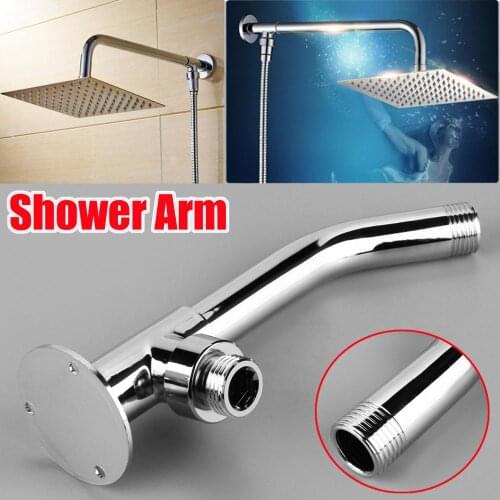Brass Chrome Shower Arm Bottom Entry Hose Wall Mounted Shower Head Extension Arm