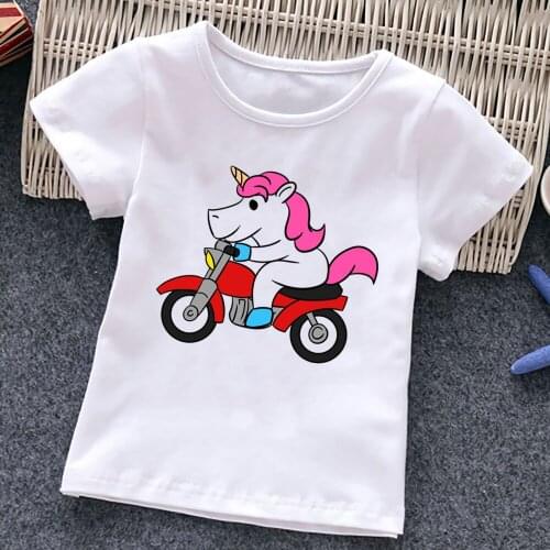 Summer Boys Girls Cartoon Fashion Print T Shirt Children Unicorn Cute Short Sleeve Tops Baby Tshirts Toddler Clothing,YKP159