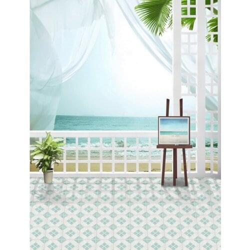 LIFE MAGIC BOX Baby Backdrop Sea View Easel Girl Baby Shower Foto Background S-2439