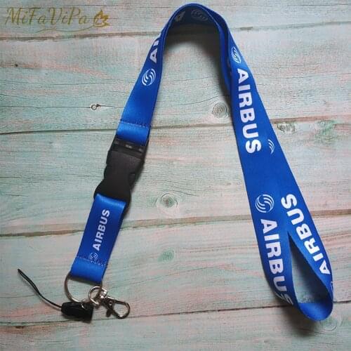 MiFaViPa Fashion Trinkets AIRBUS Lanyards Neck Strap Chaveiro Key Chain Blue llavero Lanyard Keychain for ID Card Christmas Gift