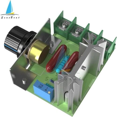 AC 220V 2000W SCR Voltage Regulator Module Dimming Dimmers Motor Speed Controller Temperature Control Thermostat Adjustable