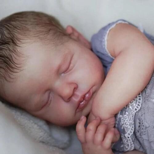 20" Reborn Doll Kits With Cloth Body LOULOU Unpainted Unfinished Parts DIY Blank Accessories De Boneca Acessórios