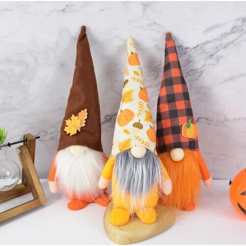 2021 New Creative Faceless Gnome Doll Dwarf Doll Long Hat Desktop Ornaments Halloween Props For Home Kids Favor Festival Gifts