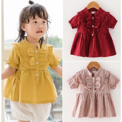 2019 Summer New Girl lace short sleeve shirt cotton shirt Top