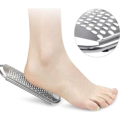 Stainless Steel Foot Peeler Rubber Sheet File Dead Skin Calluses Foot Sole Rubbing Foot Care Mill Pedicure Tool