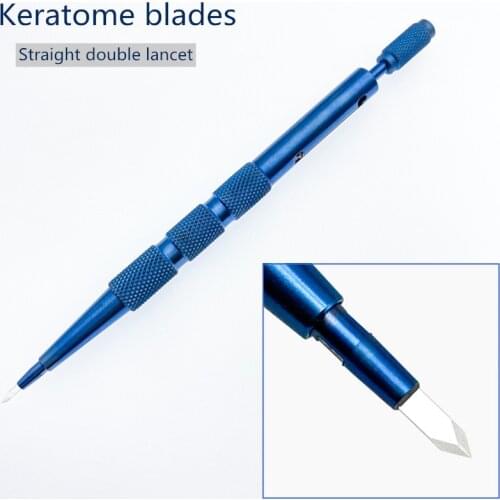 Ophthalmic Straight double lancet Sapphire Keratome blades Ophthalmic microsurgical blade