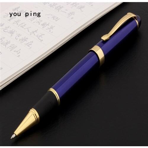 Luxury pen high quality 012 Blue Business office Medium Nib Rollerball Pen New School student office stationery Ballpoint Pens