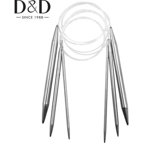 3Pcs Stainless Steel Circular Knitting Needles Crochet Needles for Knitting Weaving Pins Needlework Tools 4mm 6mm 10mm