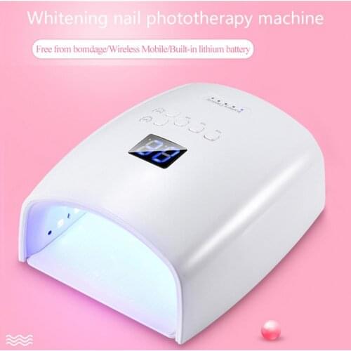 48W Double Light Wireless LED UV Nail Lamp Timed Manicure Phototherapy Machine