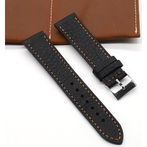 Vintage Cowhide Watchbands 18mm 20mm 22mm 24mm Women Men Genuine Leather Wrist Strap Belt Watch Band Strap Accessories