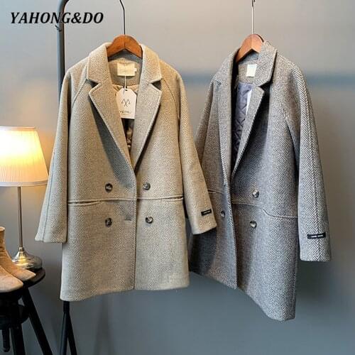 Женские серые пальто YAHONG&DO China At AliExpress