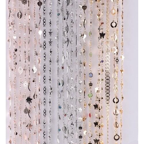 1M Stainless Steel Gold Color Chain Alloy Metal Link for Bracelets Necklace Ankles Jewelry Making DIY Handmade Accessories