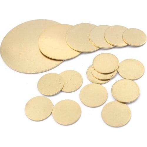 1pack Raw Brass Charms Round Stamping Disc Pendant Fashion Keychain Necklace Bracelet Jewelry Making Findings