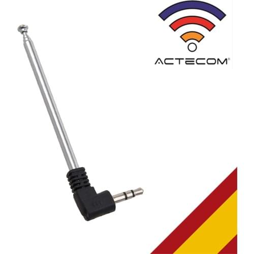ACTECOM Jack 3,5 mm FM antena de radio jack telefono movil Antena retractil radio FM para movil 8.5cm/21cm