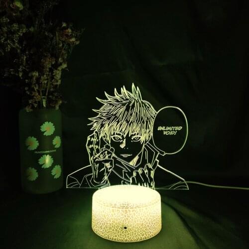 Anime Lamp Jujutsu Kaisen Satoru Gojo Led Night Light for Bedroom Decor Birthday Gift Satoru Gojo Figure Action Gift for Otakus