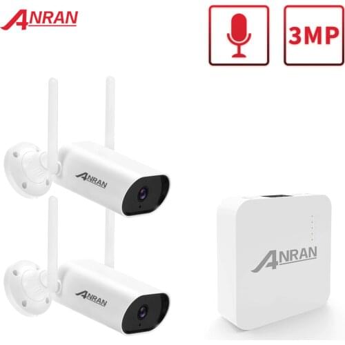 ANRAN 3MP Wifi Surveillance Camera System P2P Wireless Security Camera Set 4CH Mini NVR CCTV Video Camera Kit Outdoor