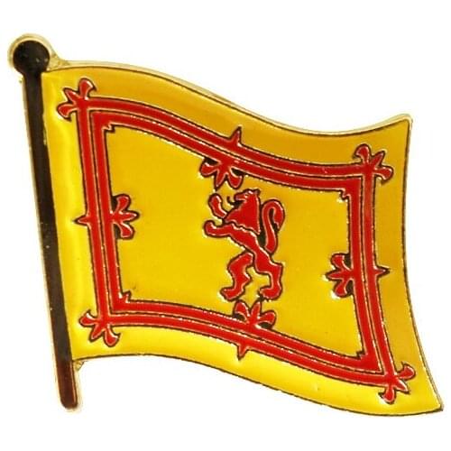 Free shipping(350pcs/lot) Metal Uk-Scotland lion flag pin badge+bufferfly back button+different county flag gifts