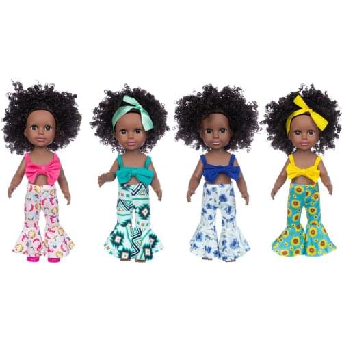 Black Doll Reborn Baby Girl Doll Clothes Set with Headband, African Washable Realistic Girl Dolls Toys Best Gift for Kids Girls