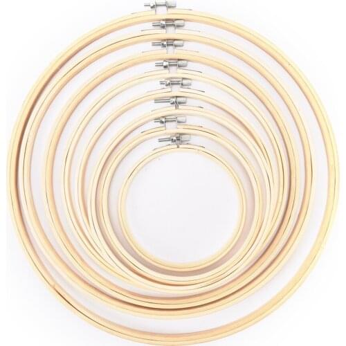 Wooden Handy Cross Stitch Machine Embroidery Hoop Ring Bamboo Frame Embroidery Hoop Round Needlecraft Sewing Tools free shipping