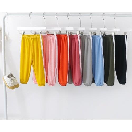 Kids Pants 3-8years Boys Pants Casual Trousers Children Clothing Cotton Girls Long Sport Pants 2021 Spring Summer Comfortable