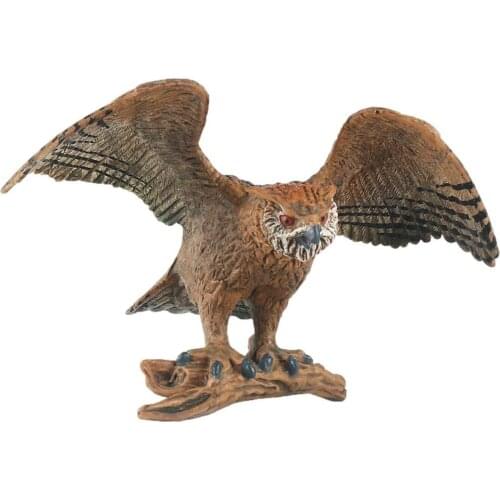 Wild Birds Animals Model Simulation Owl Model Solid Plastic Owl Static Decorative Figurines Toy Children Gifts Educational Toy