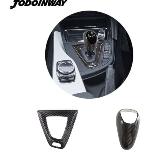 For BMW m2 f87 m3 f80 m4 f82 f83 carbon fiber gear shifter Lever cover panel decorative stickers For bmw m5 m6 f10 f12 x5m x6m