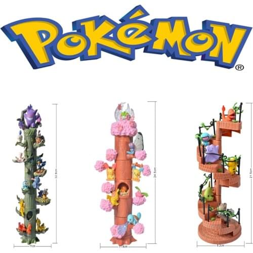 Hot Sale Original Box Pokémon Pikachu Assembled ModelChildrenAdultToy Pokémon Cute Cartoon Animal Elf BookShelf OfficeDecoration