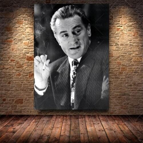 Classic Movie Robert De Niro Movie Star Gangster Poster Prints Oil Painting Wall Art Canvas Picture Living Home Room Decor