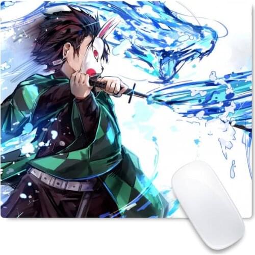 Anime Demon Slayer Locking Edge Mouse Pad Game Non slip Cushion Square Thickness 2mm