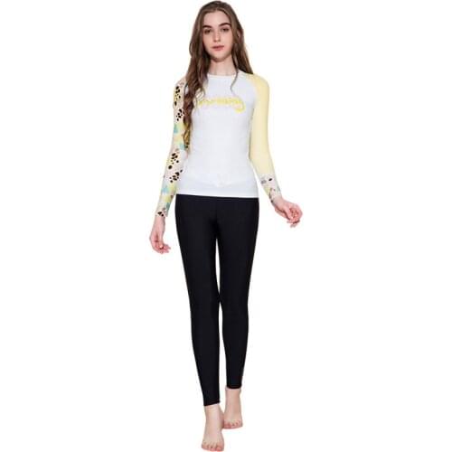 UPF 50 Rash Guard Women Long Sleeve Swimsuit Rashguard UV Swim Surf Shirt Quick Dry Windsurfing Sail Surfing Suit Diving Clothes