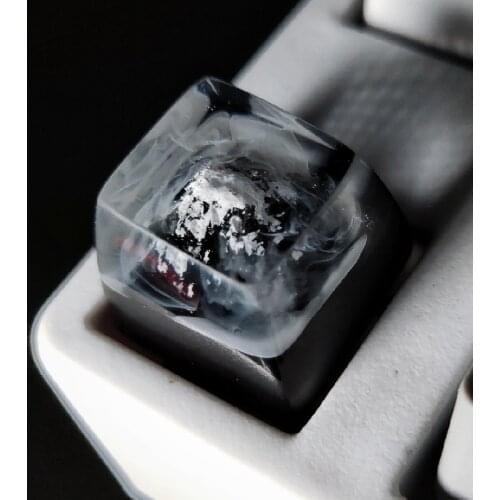 1pc Mechanical Keyboard Personality Keycap SA height Light-transmitting Resin Fuji Mountain Snow Mountain Keycap for Game Keycap