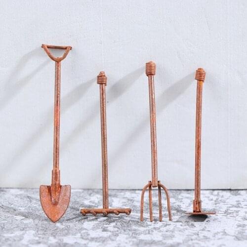 1:12 Dollhouse Mini Shovel Hoe and Pitchfork Farming Tools Fairy Garden Tool