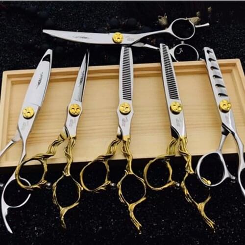 6 Professional Hair Salon Structure Scissors Set Cutting Barber Haircut Thinning Shear Scissors Hairdressing Hair Tools Scissors