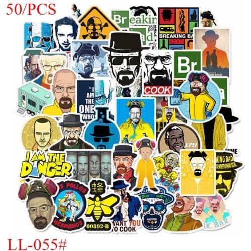 LL-055# 50/pcs Breaking Bad PVC Stickers Various shapes Creative design Doodle Stickers