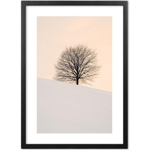 Orange Sky Tree Desert Wall Art Paper Painting Nordic Posters And Prints Wall Pictures For Living Room Decor