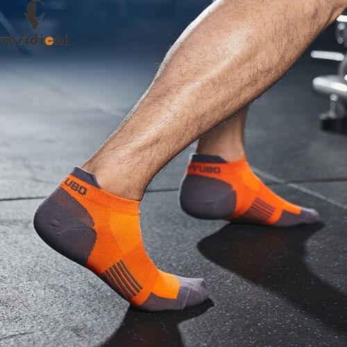 Sport Ankle Socks Men Outdoor Basketball Bike Running Football Breathable Deodorant Non-Slip Colorful No Show Travel Socks