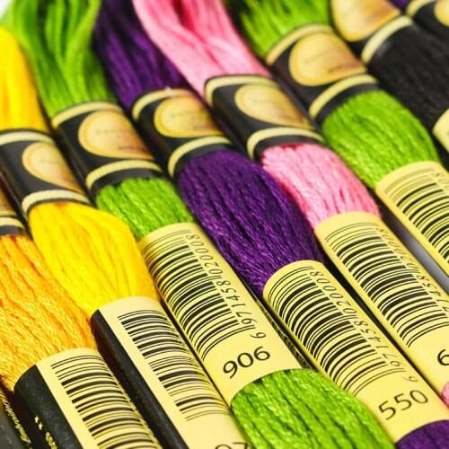 Oneroom ,DMC776-818 Multi-color 10Pcs/lot 8m Length Thread Cross Stitch Cotton Sewing Skeins Embroidery Thread Floss Kits