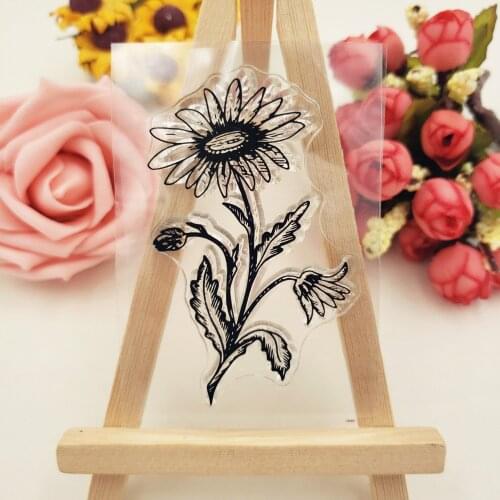 PANFELOU 6*9 chrysanthemum Transparent Clear stamps Silicone Stamp/Seal DIY scrapbooking/photo album 11*16cm clear stamp sheets