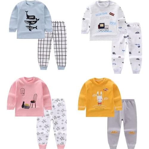 Kids Boys Sleepwear Baby Girl Winter Cotton Sets Children Homewear Pajamas for Boy Pyjamas Kids Nightwear 1-5T Toddler Clothes