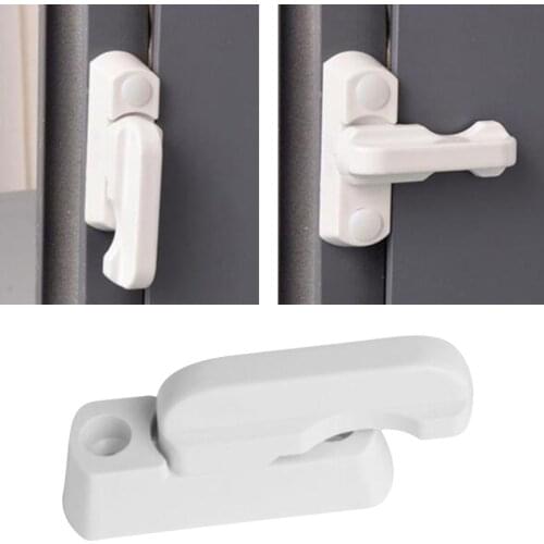 1pcs Plastic Child Safe Security Window Door Sash Lock T-lock Anti-theft Lock Safety Lever Handle Sweep Latch Free Shipping
