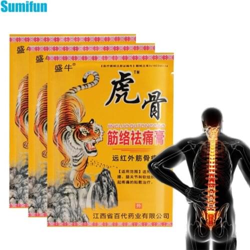 24pcs Tiger Blam Joint Pain Plaster Lumbar Neck Back Cervical Knee Arthritis Muscle Pain Relief Chinese Herbal Analgesic Patches