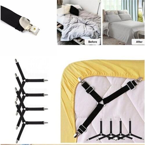 4Pcs/Set Adjustable Bed Sheets Holder Fitted Sheet Clip Bed Tablecloth Curtain Sofa Cover Mattress Cover Straps Supply Drop ship