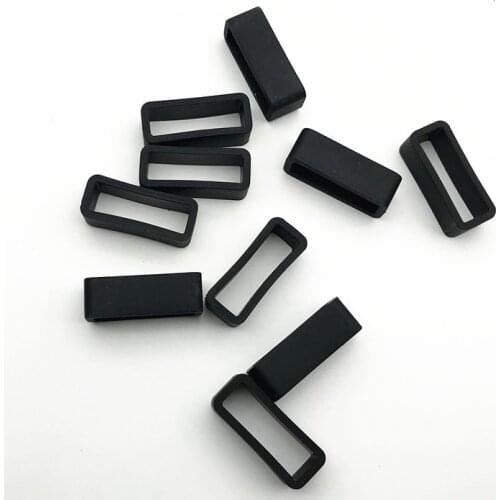 Black Watchband Strap Loop Hoop Silicone Rubber Watch Band Accessories Holder Men Locker 12mm 14mm 16mm 18mm 20mm 22mm 24mm 26mm