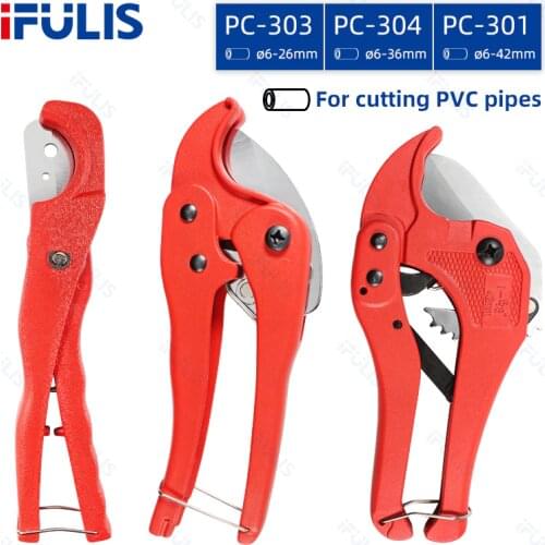 Cutters For Plastic Pipes PC-301 PC-303 PC-304 Pipe Cutter Ratchet Scissors Cutting PVC/ PPR Pipe Household Manual Pipeline Tool