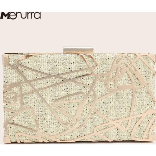 Luxury Women Evening Bags Glitter Clutch Bag Hollow Out Clutch Purse Wedding Bridal Small Handbags For Party Bags