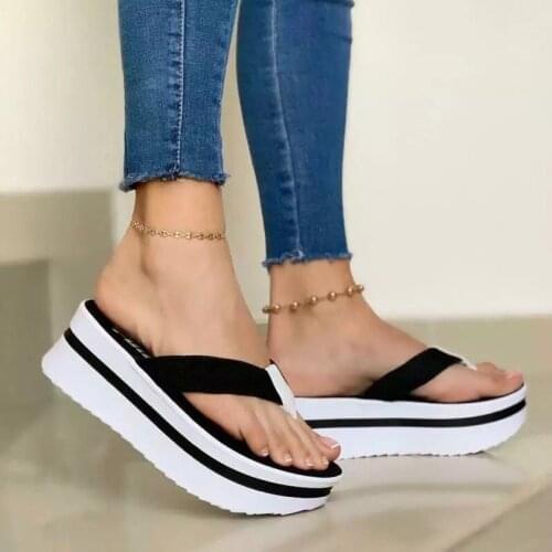 Women Casual Slippers Non-Slip Slides Peep Toe Sandals Summer New Beach Fashion Ladies Shoes Buckle Slipper Wedges Women Shoes