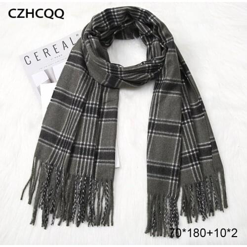 Winter Cashmere Women Men Scarf Unisex Foulard Plaid Male Scarves Luxury Hombre Fashion Casual Men Scarf Women For Ladies 2019